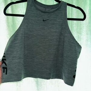 Nike Gray Cropped Tank Top